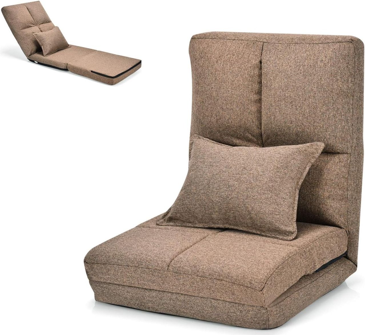 Bodenstuhl mit 5 stufig Verstellbarer Rückenlehne