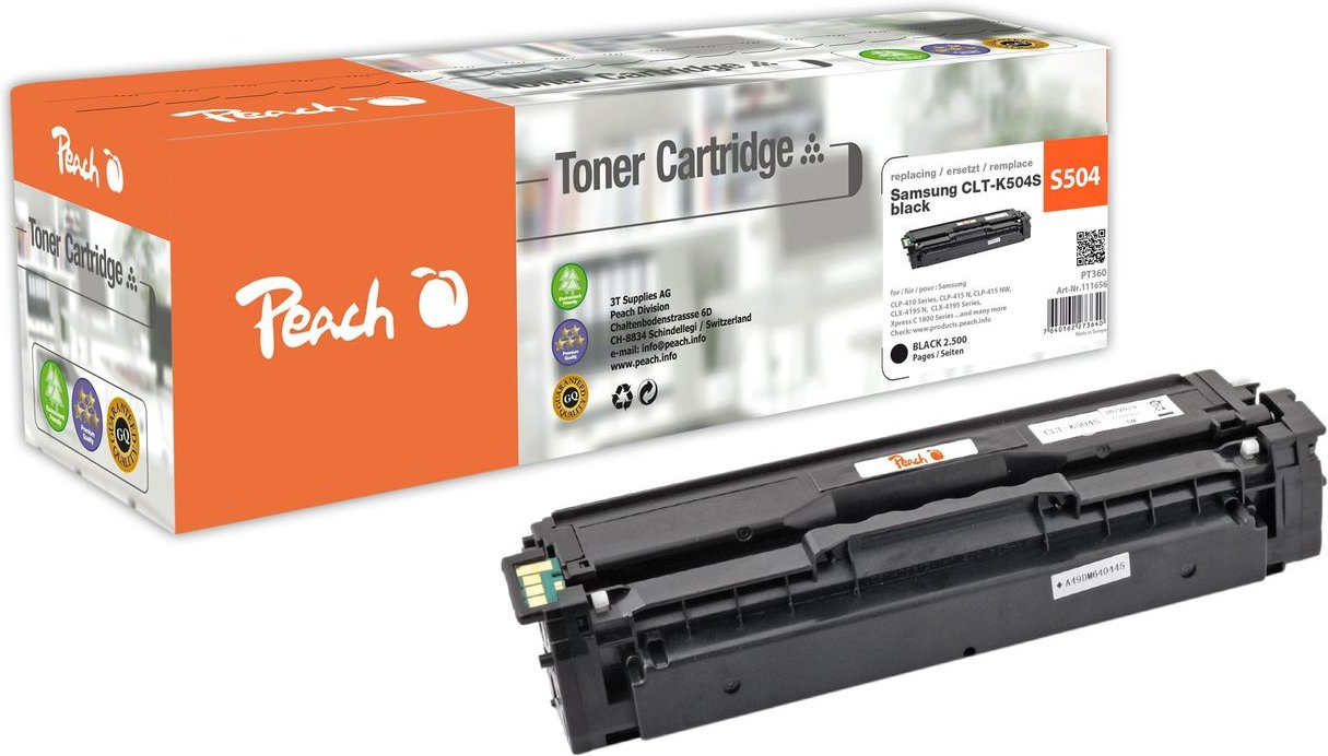 Tonermodul schwarz ersetzt Samsung CLT-K504S/ELS