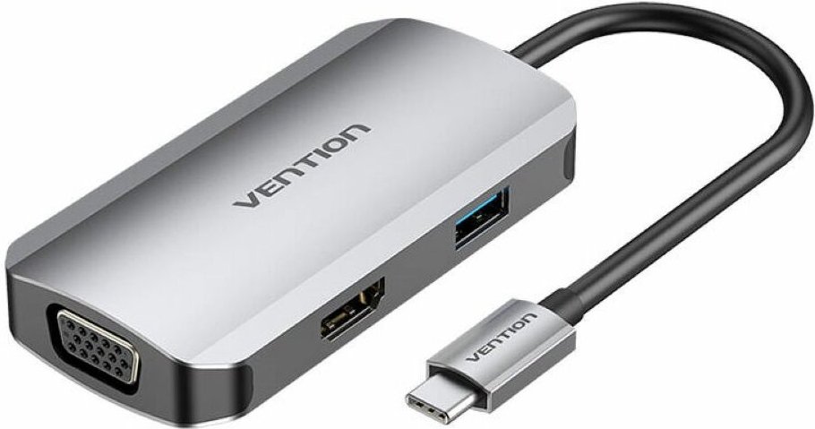 USB-C Dockingstation auf HDMI - USB 3.0, PD 0,15m grau - 5 Gbit/s