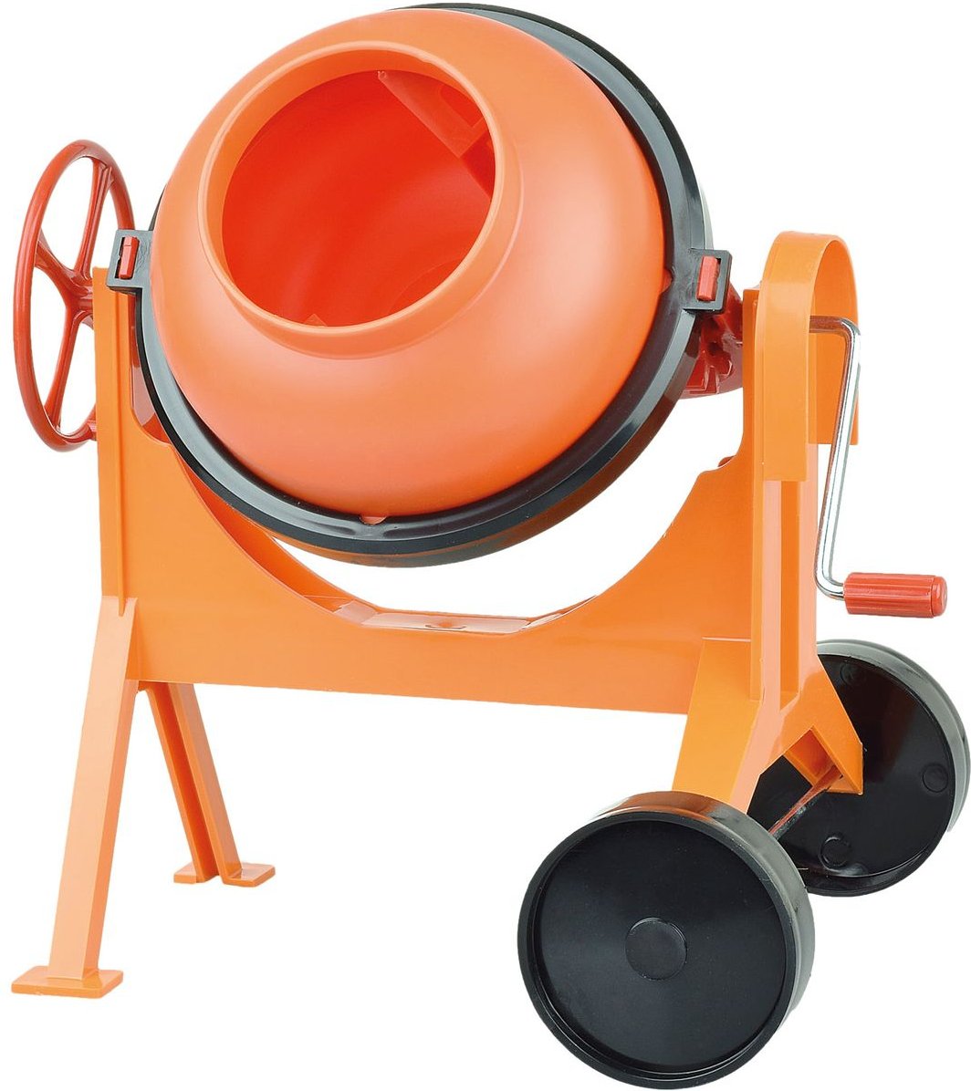 Betonmischer, orange, Braunkarton
