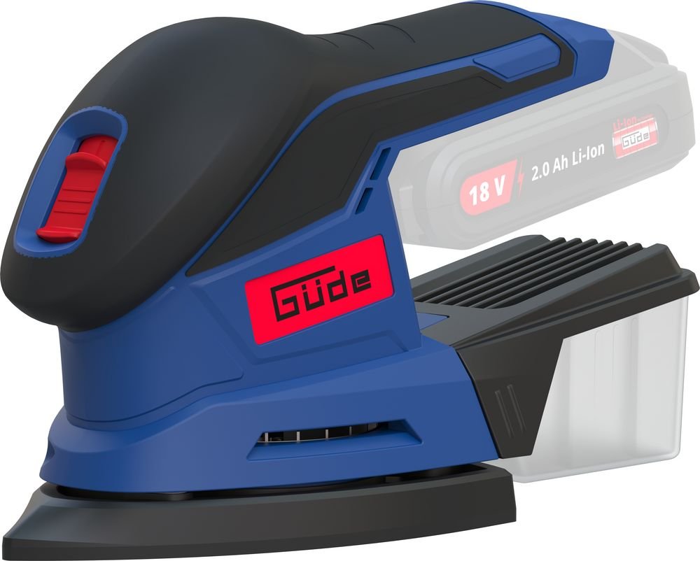Güde Akku Deltaschleifer DS 18-0 inklusive Ladegerät & Akkupack Starter-Kit Set