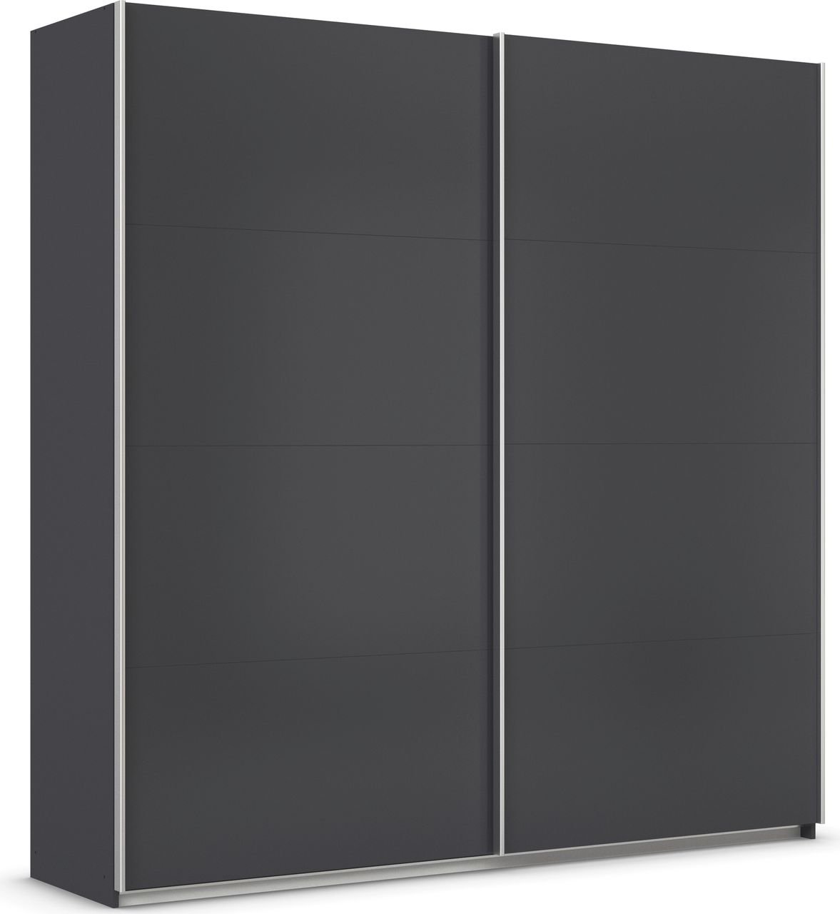 rauch Quadra Kleiderschrank 2-türig, Farbe Grau metallic Breite 226 cm