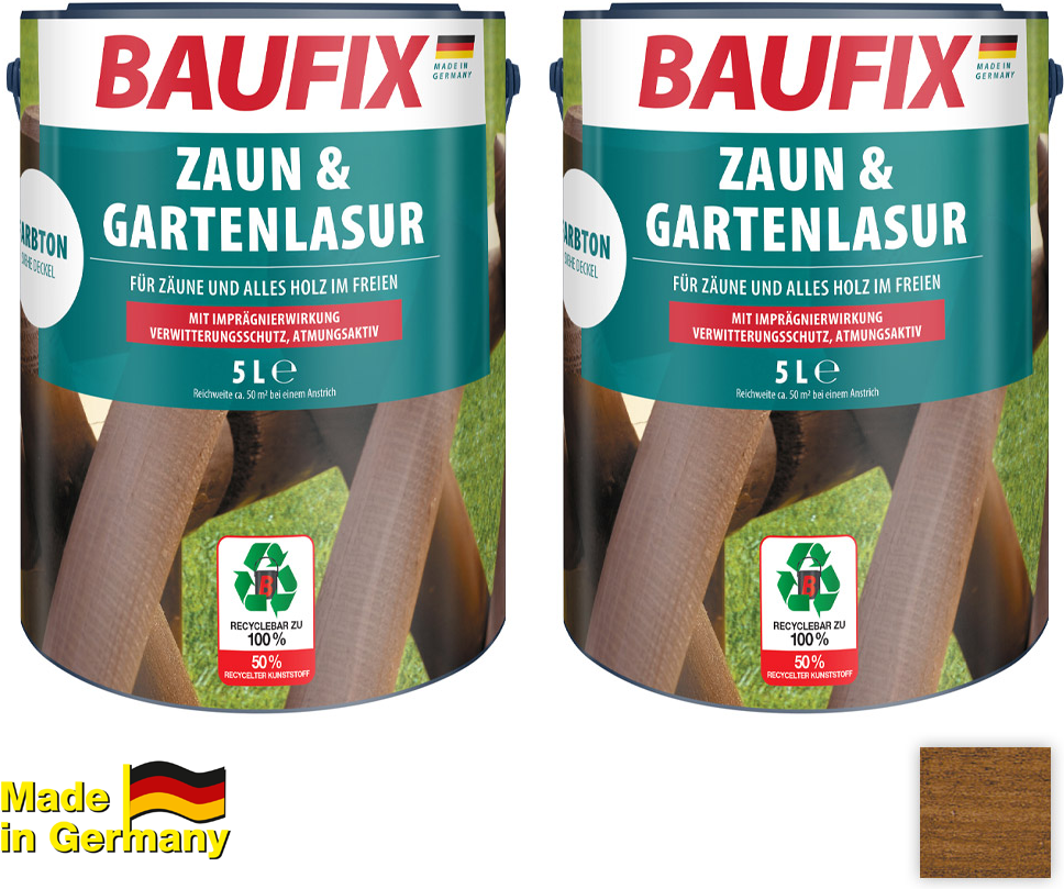 Zaun- und Gartenlasur, Nussbaum - 2er-Set