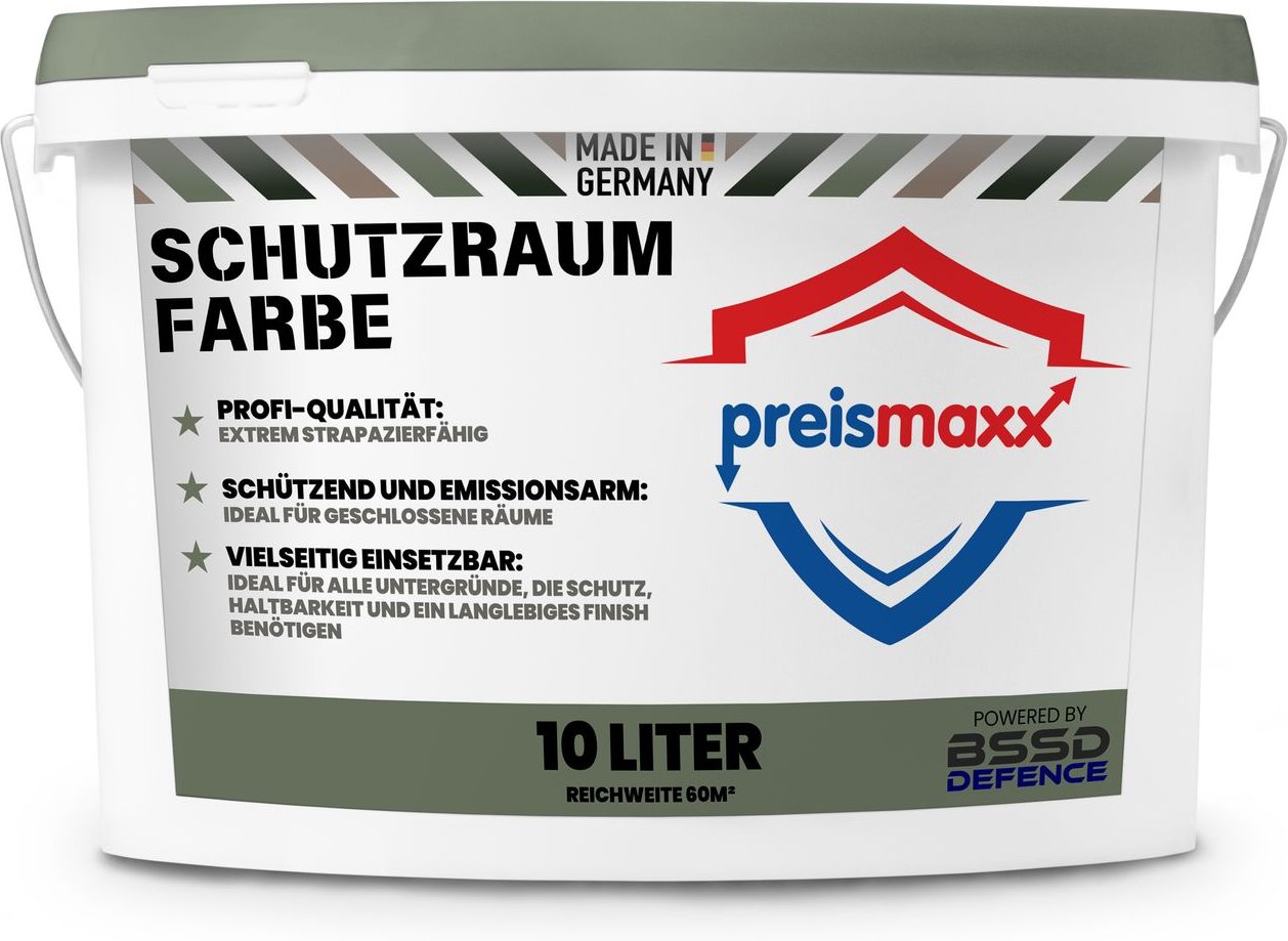 Schutzraumfarbe 10 Liter