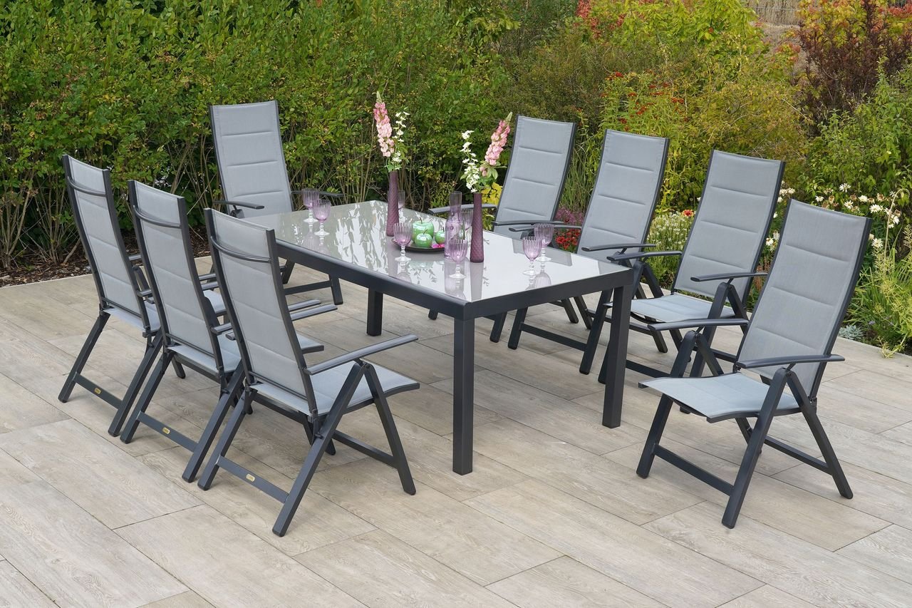 Thumbnail - Florenz Set 9tlg. Tisch 190x100 cm Halbrundprofil