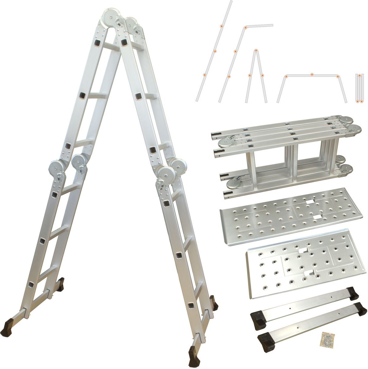 Multifunktion Klappleiter mit Plattform