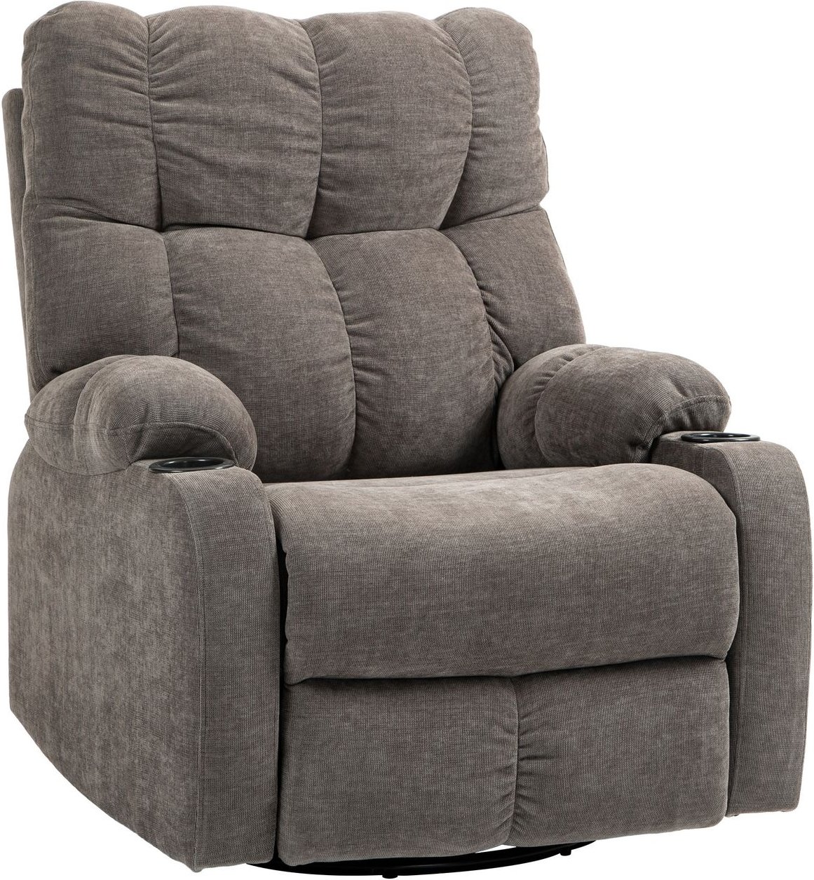 Relaxsessel Drehbar Fernsehsessel mit Liegefunktion, Schaukelfunktion