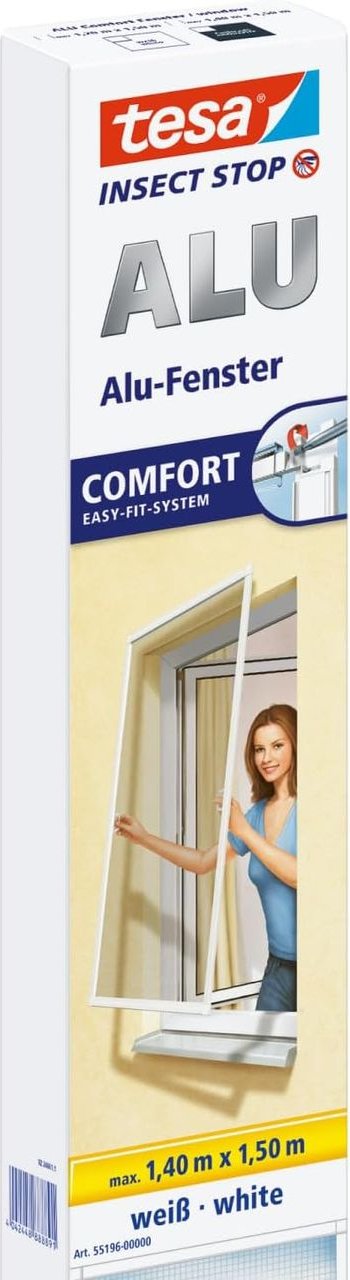 Fliegengitter ALU Comfort Fenster weiß ca. 1,4m x 1,5m