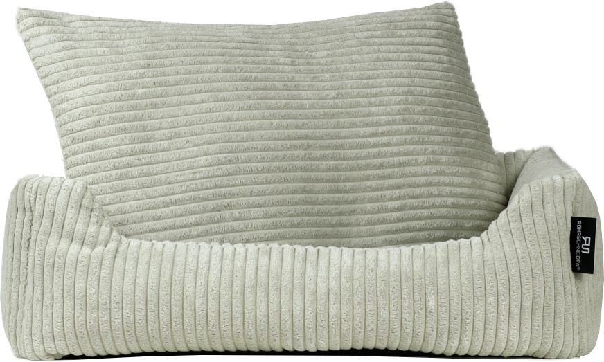 Rohrschneider Tierbett Cordstoff breit in beige,grau oder taupe