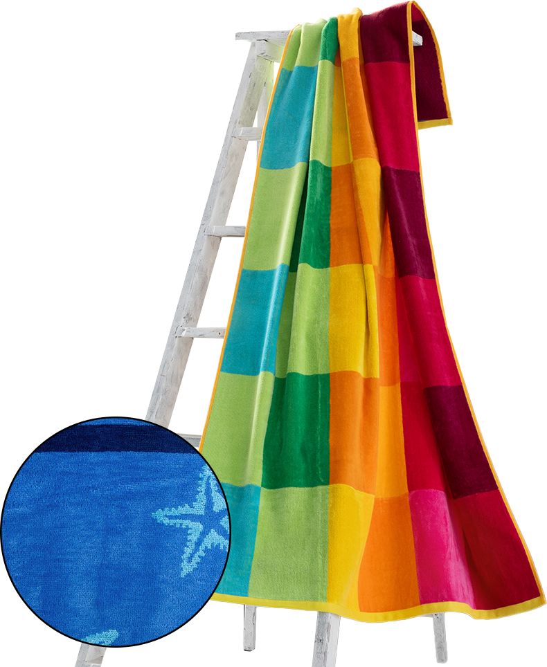 Velours-Strandlaken - ca. 93 x 170 cm