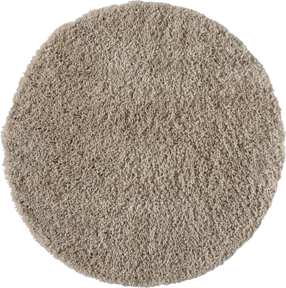 Teppich Elodie, 100cm x 100cm, Farbe Beige, rund, Florhöhe 37mm