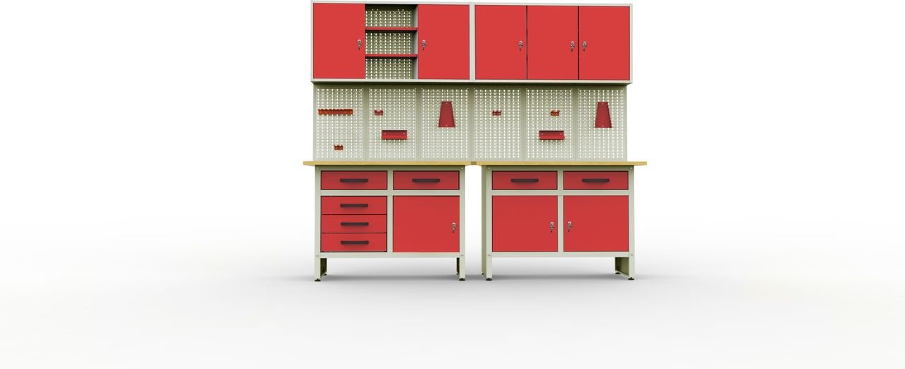 Thumbnail - Werkzeugschrank Werkstatt-Set 240 cm Rot