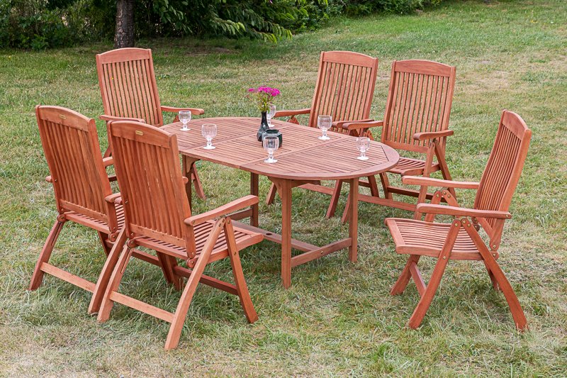 Gartenmöbelset Maracaibo Ausziehtisch oval