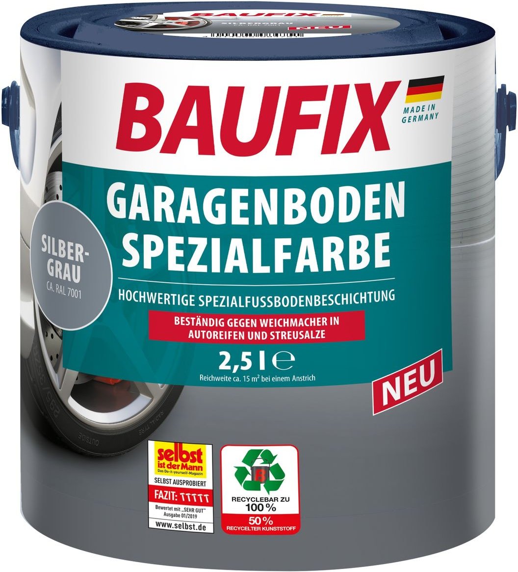 professional Garagenboden Spezialfarbe silbergrau 5l - 2er Set