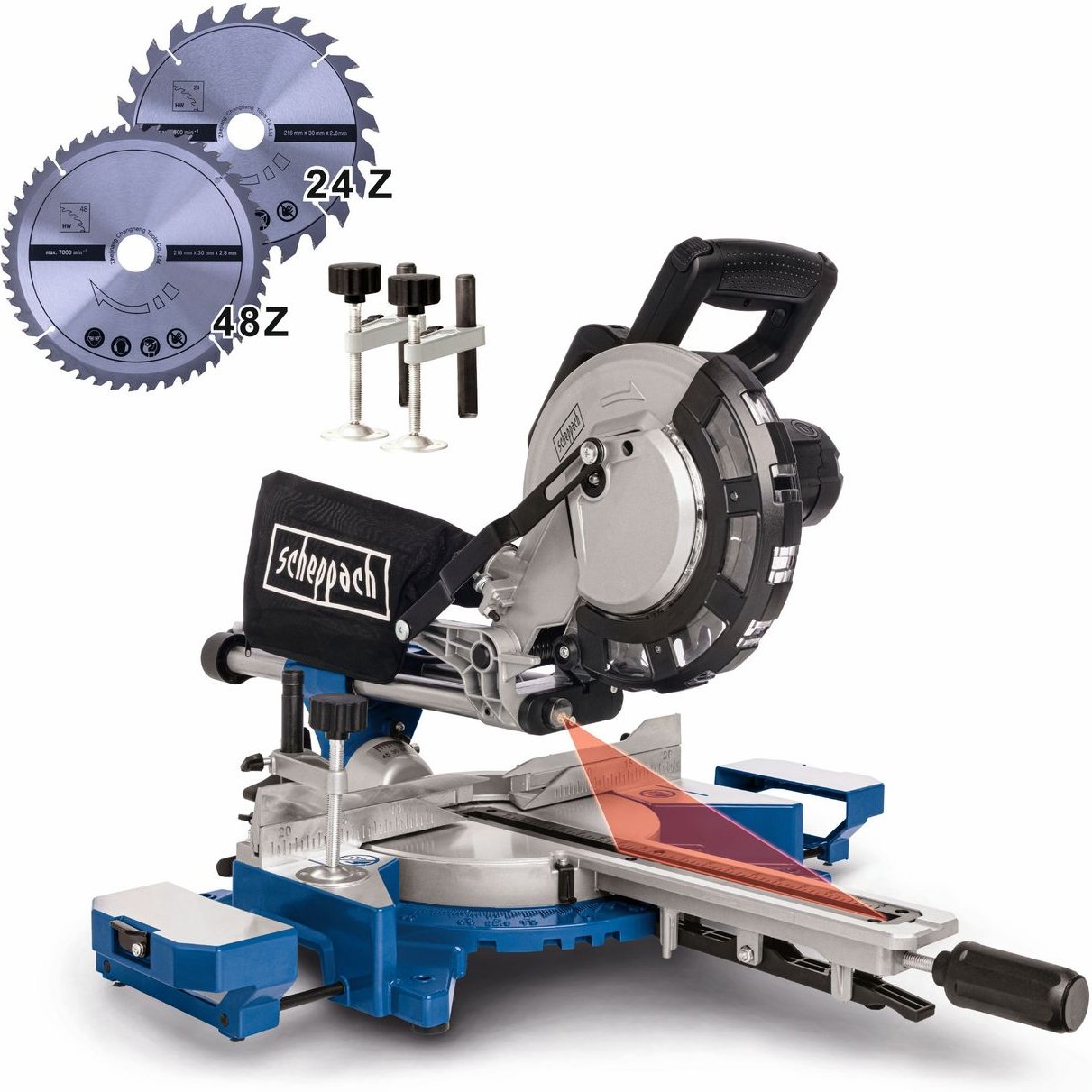 Kapp-, Zug- und Gehrungssäge HM2000 SE Inklusive 24 Z und 48 Z HW-Sägeblatt