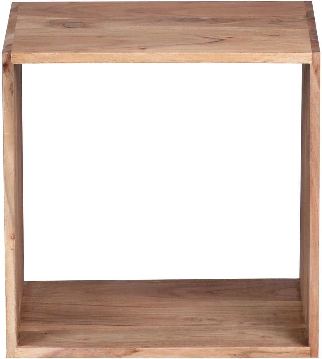 Massivholz Akazie Cube Regal 43,5 x 43,5 x 33 cm Cube
