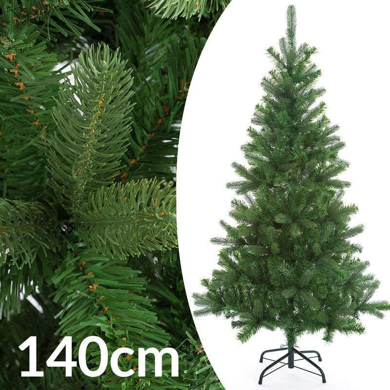 Weihnachtsbaum PE PVC inkl Ständer 140cm dunkelgrün