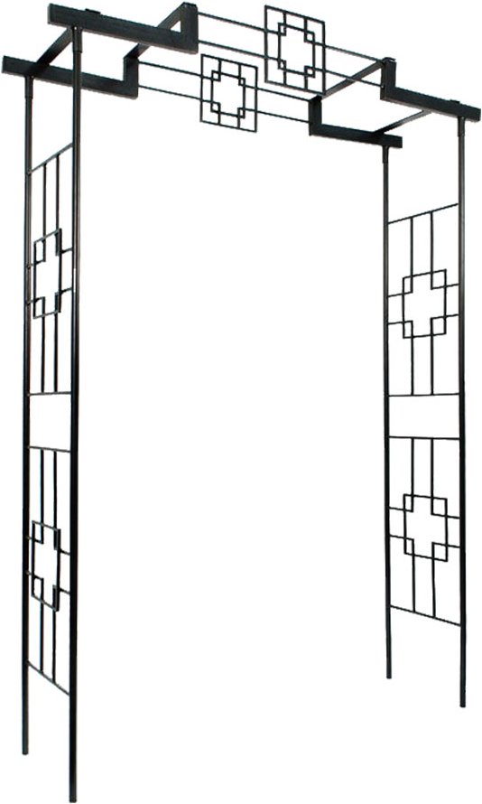 Gartentor aus Metall, ca. 17,5 x 170 x 270 cm - Schwarz