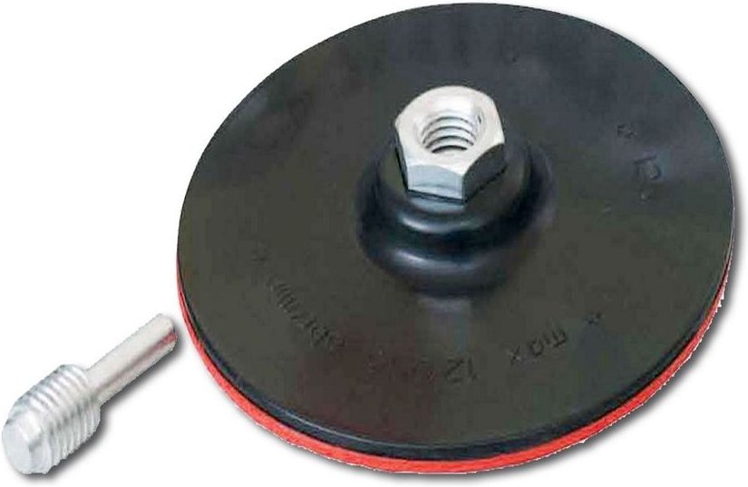 Thumbnail - 1x Stützteller 125mm Polierscheibe Schleifteller Klett mit Spanndorn