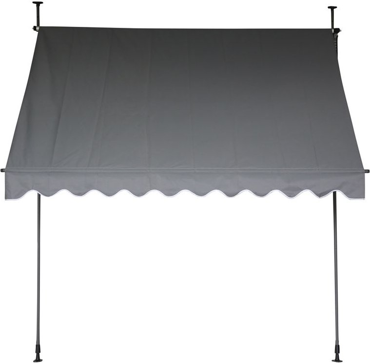 Klemmmarkise Sonnenschutz mit Handkurbel - Anthrazit