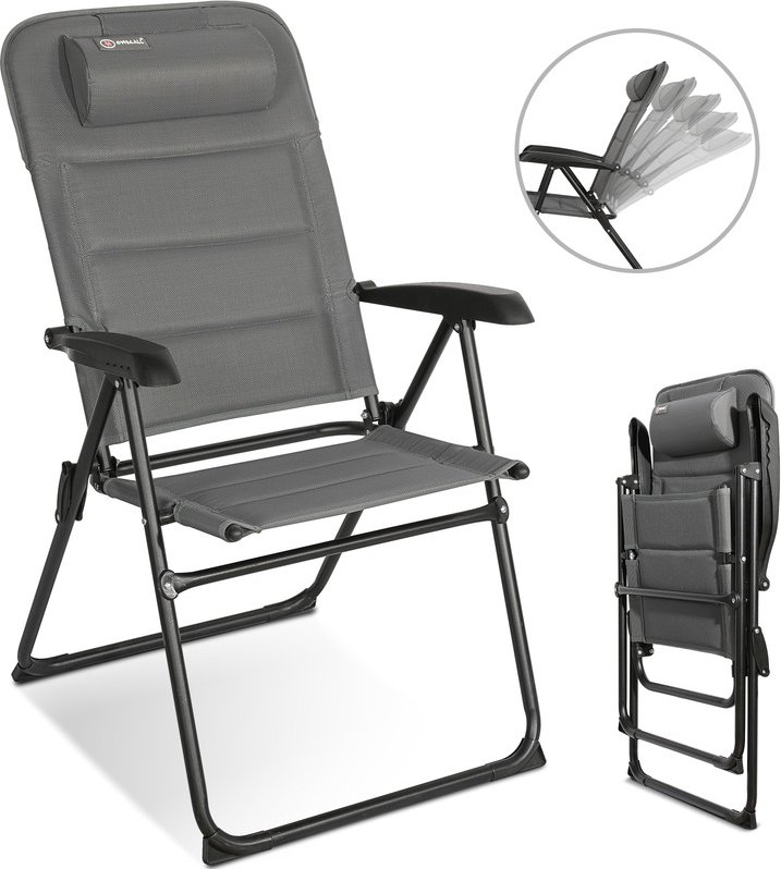 HOMECALL Campingstuhl Gartenstuhl Klappbar, Mit Quick-Dry-Schaum, 5 fach verstellbar, bis 150kg