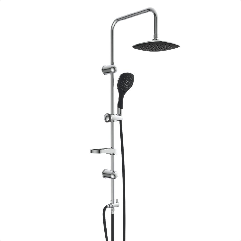 Duschset DUSCHTRAUM Chrom/Schwarz