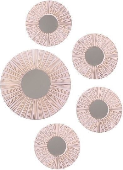 Wanddeko Spiegel, 5er Set,4-25x25cm/1-40x40cm