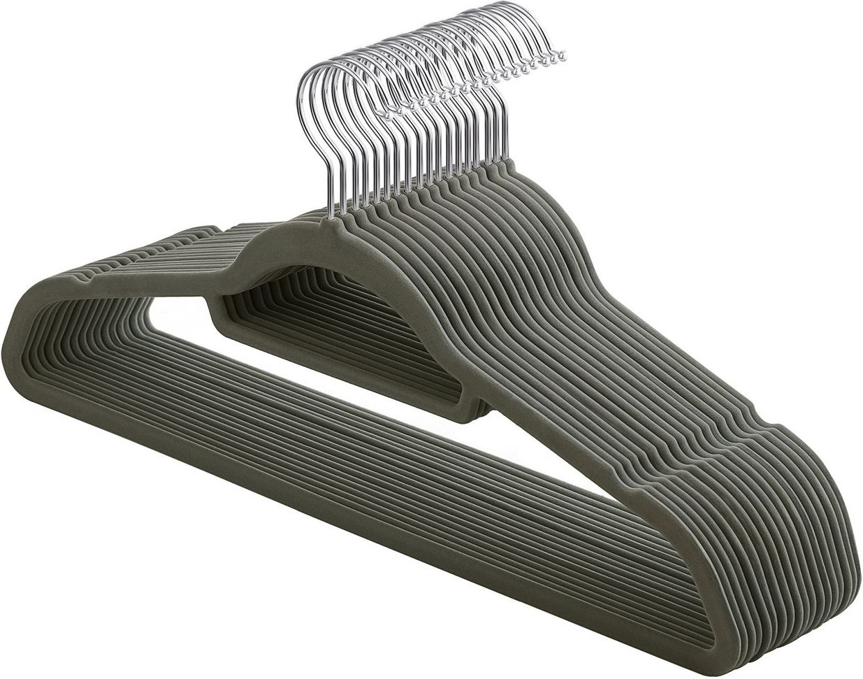 Samt-Kleiderbügel, 20 Stück, Anti-Rutsch