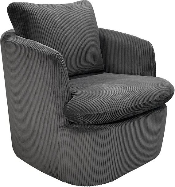 byLIVING Sessel HARMONY, Breite 72 cm, Grob-Cord dunkelgrau, Gestell dunkelgrau