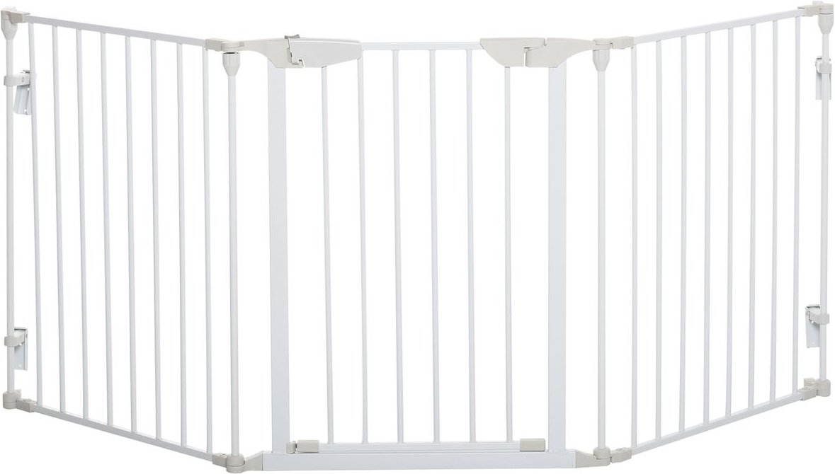 Absperrgitter für Hunde Schutzgitter Hundegitter 3 Elemente Kunststoff