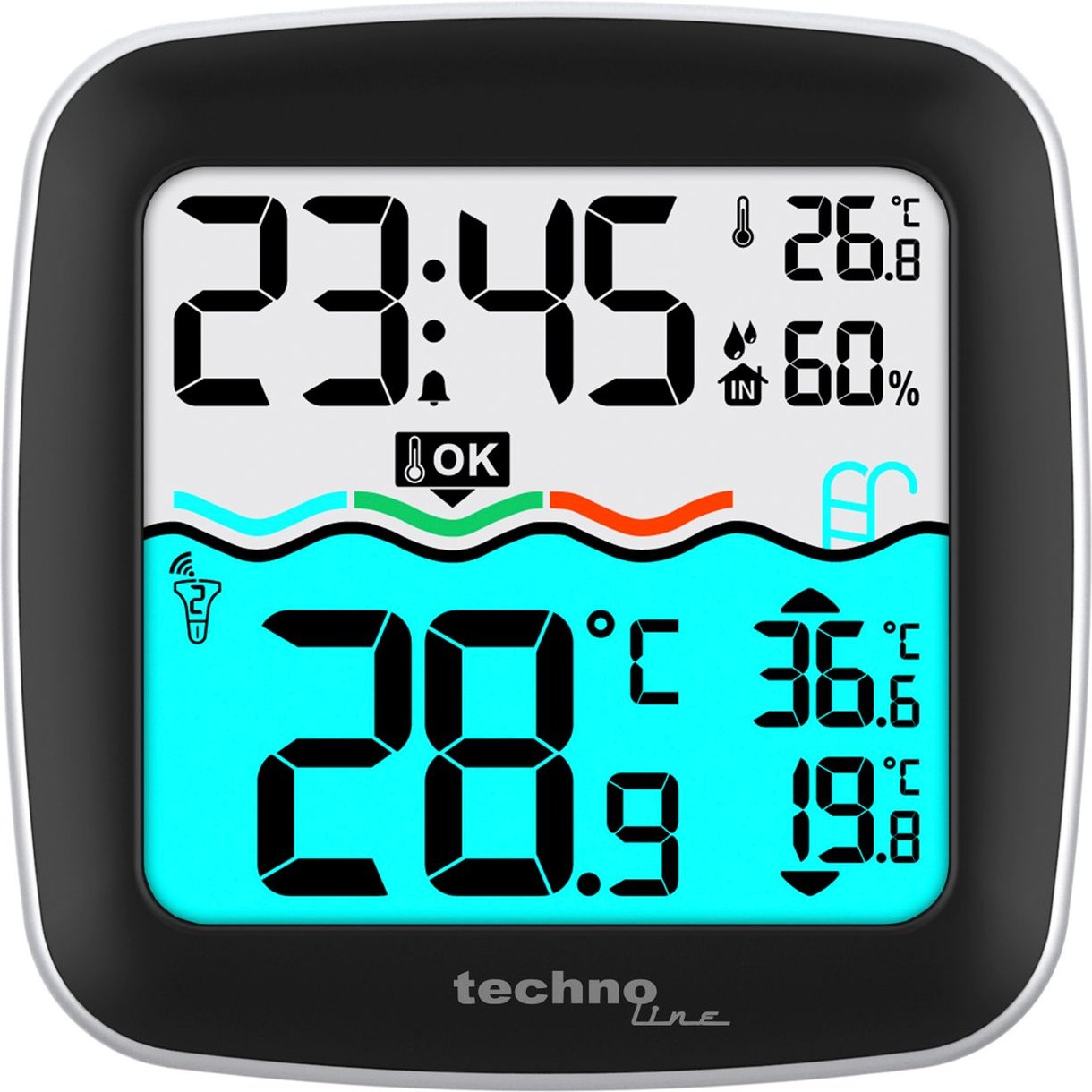 Thumbnail - WS 9059 technoline Thermo-Hygro-Station inkl. Pool-Temperatursender TX36-IT