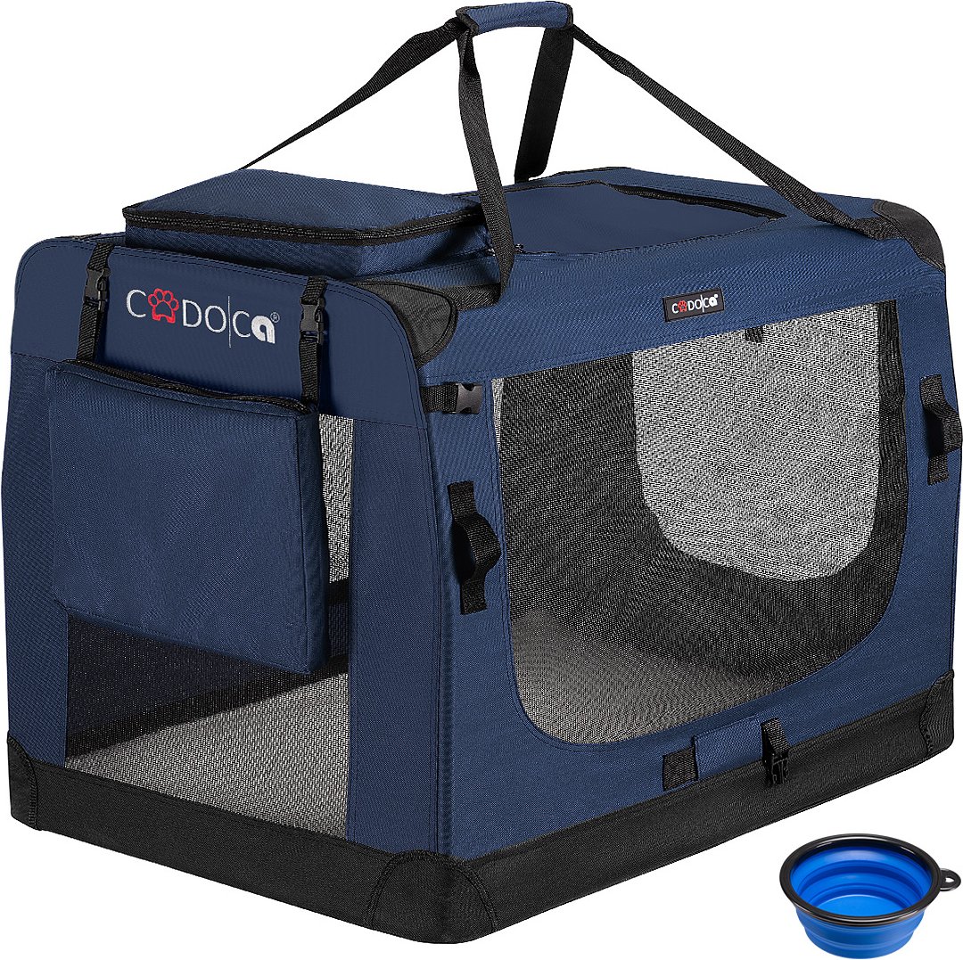 Cadoca Tiertransportbox XXL 90x61x65cm navyblau