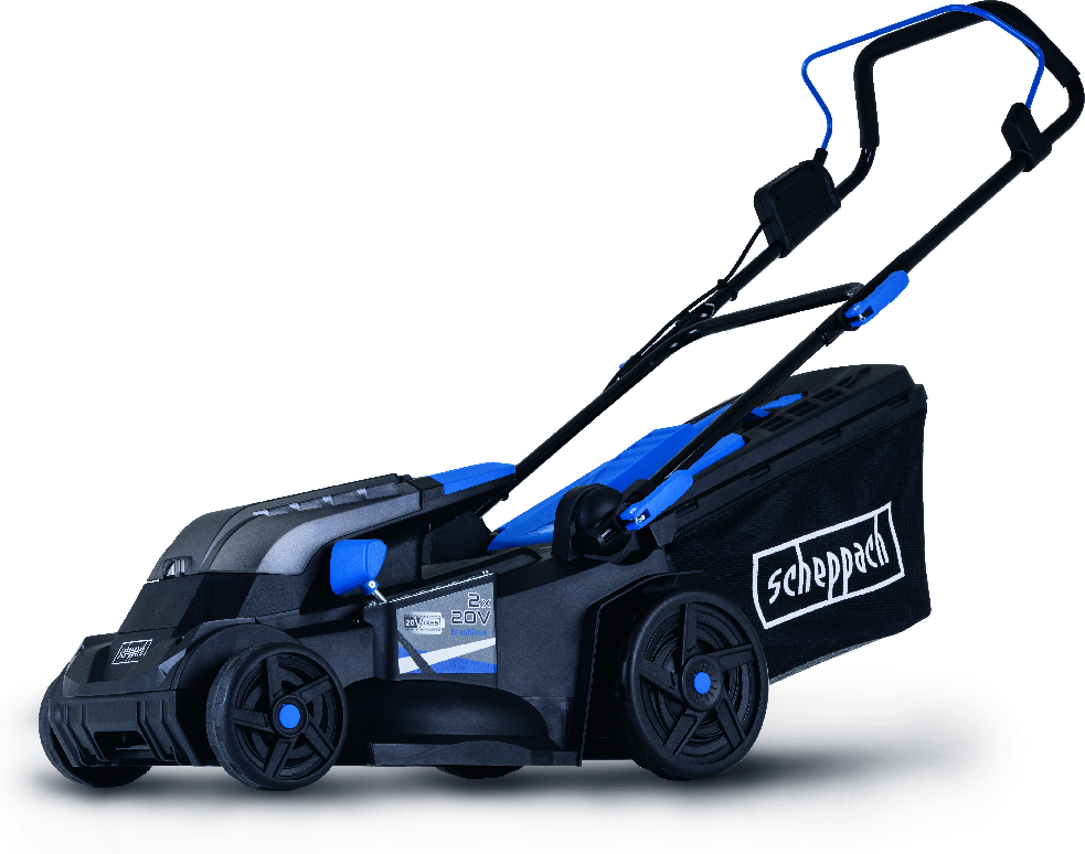 Akku-Rasenmäher BC-MP380-X - SET S4 inkl. 4x 2Ah Akku + Doppelladegerät