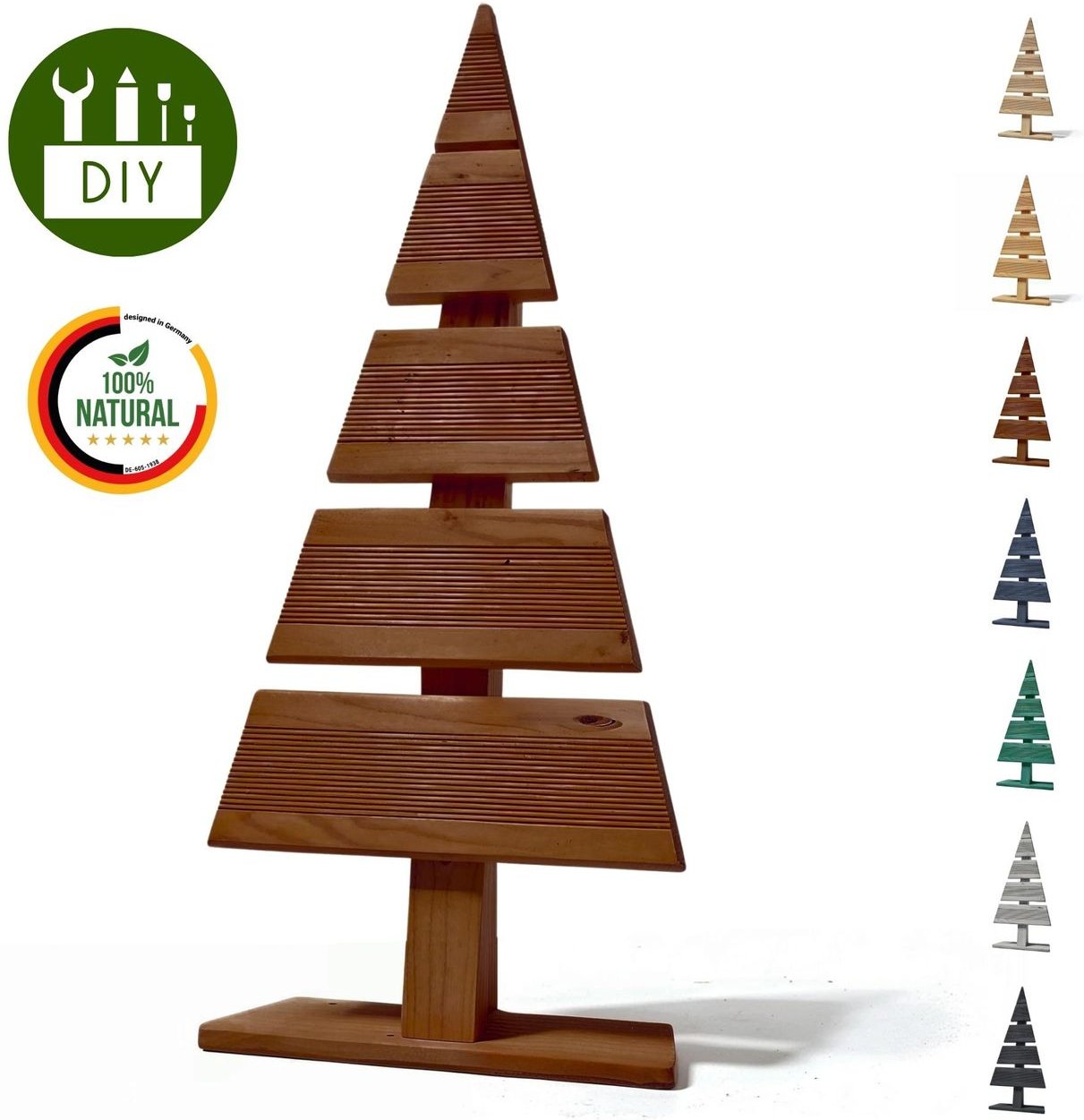 Weihnachtsdekoration 60cm Hoch DIY Holz-Weihnachtsbaum Dekobaum Tannenbaum Braun