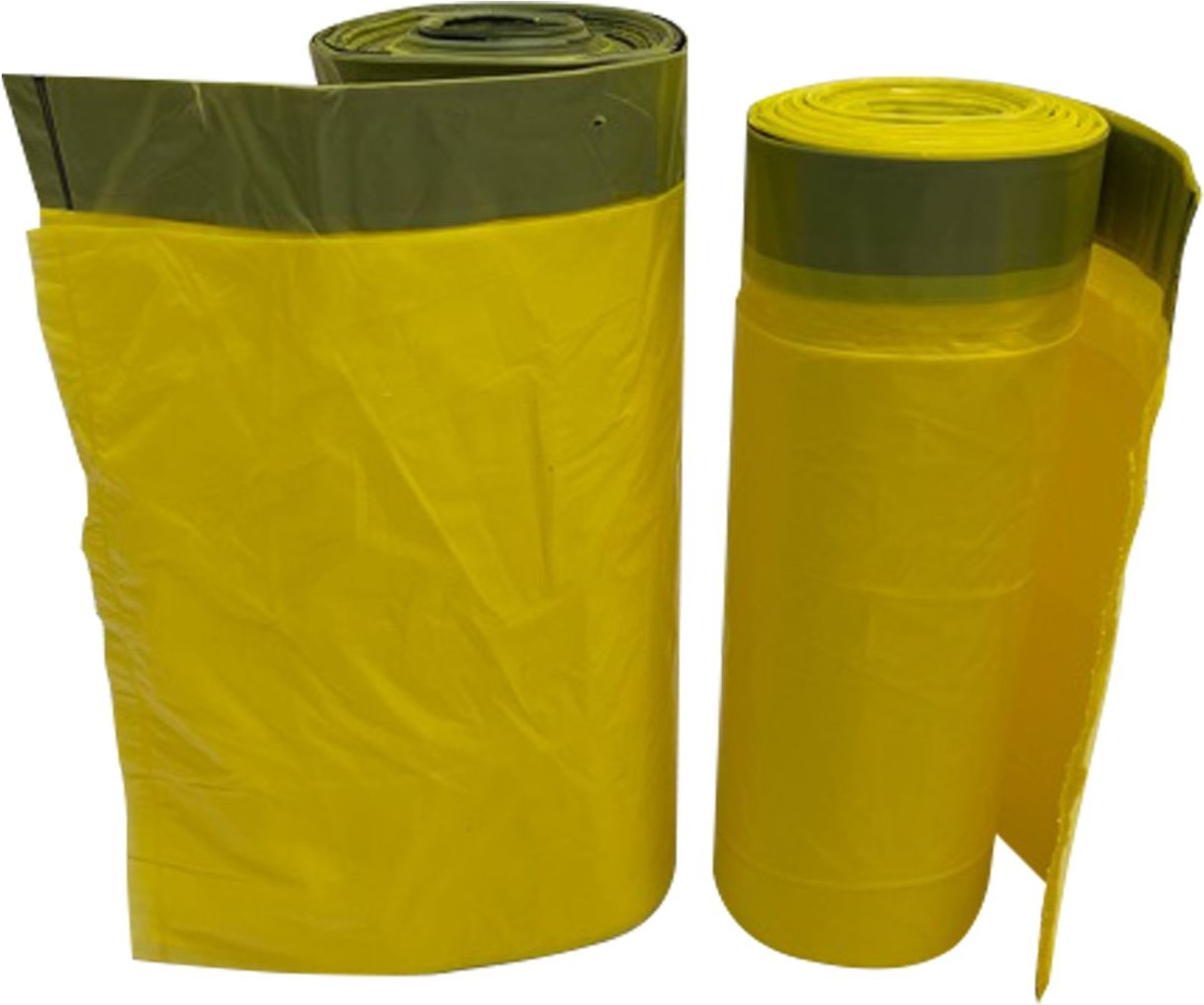 10 Rollen 90L Abfallsäcke Gelber Sack Müllbeutel Mülltüten mit Zugband