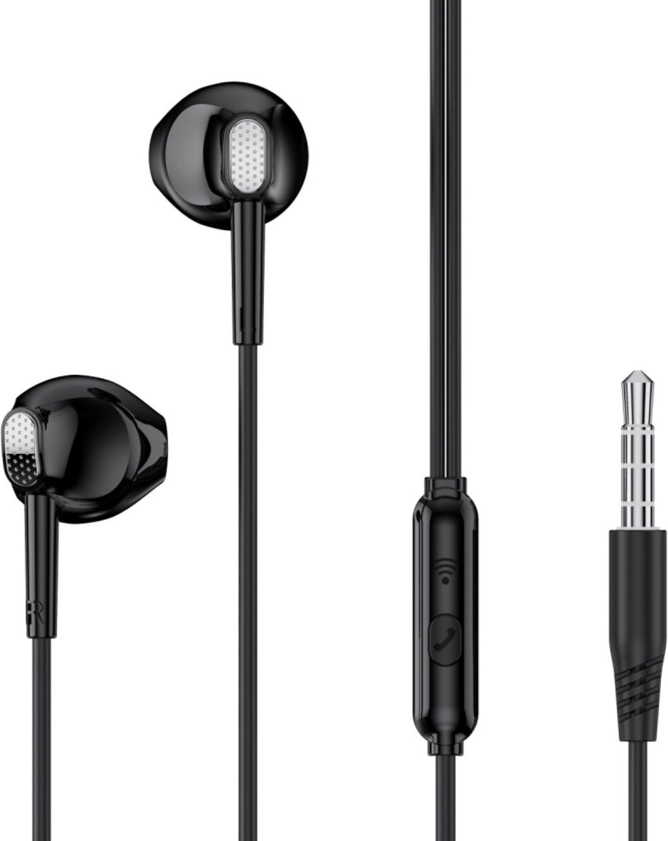 Kabelgebundene Kopfhörer mit 3,5mm Mini-Klinke In-Ear-Kopfhörer in Schwarz