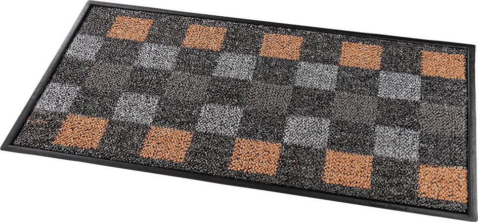 Schmutzfangmatte "Karo", ca. 40 x 70 cm - Grau/Beige