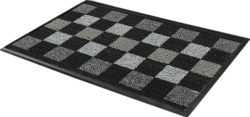 Schmutzfangmatte "Karo", ca. 40 x 70 cm - Anthrazit/Grau