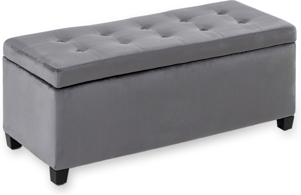 Aufbewahrungsbank, ca. 102 x 42 x 41 cm - Dunkelgrau