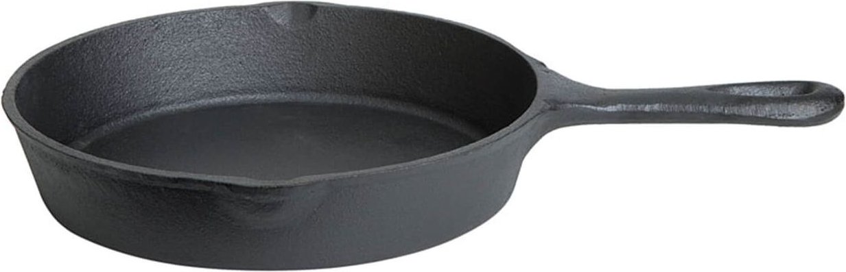 Gusseisen-Pfanne mit Stiel, rund, schwarz, 20 cm, 1,0 l