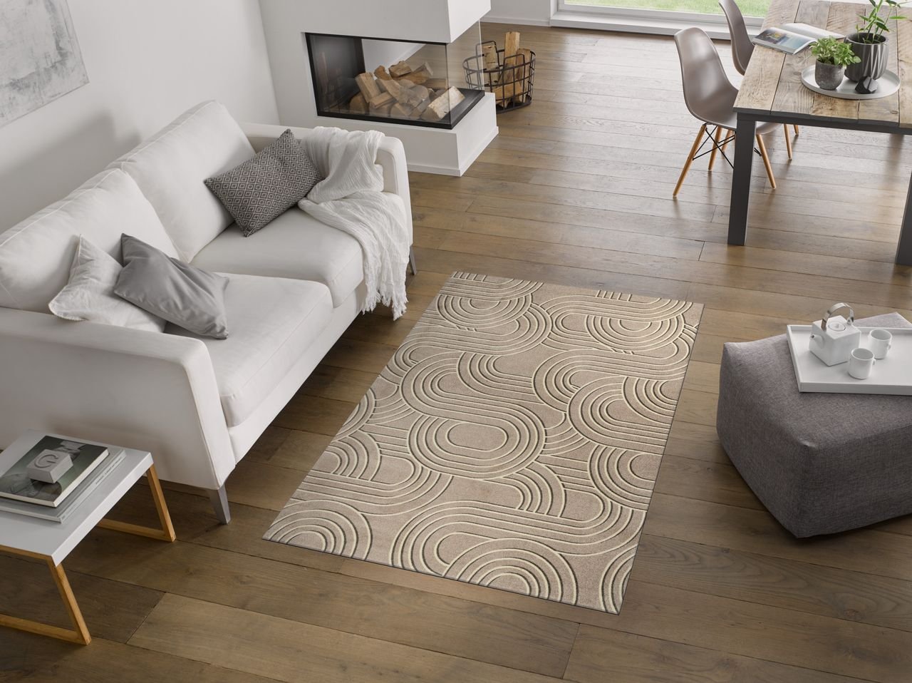 Rutschfeste Fußmatte Sand Twist 175 x 110 cm