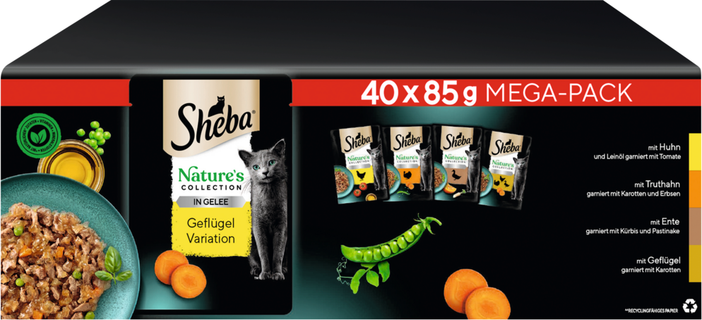 Portionsbeutel Multipack NATURE'S COLLECTION Geflügel Variation in Gelee 40x85g