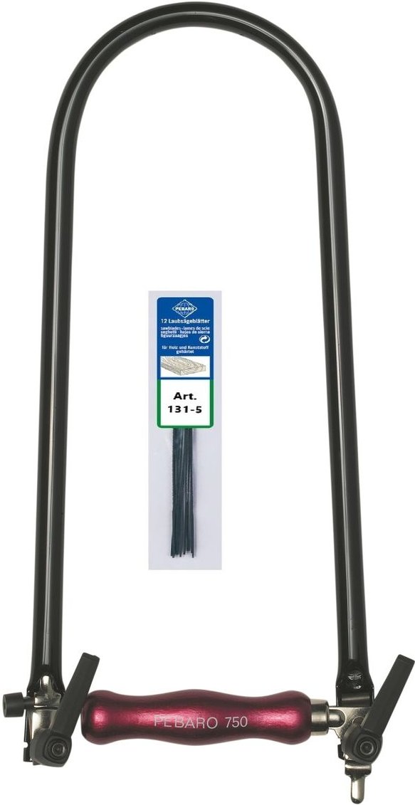 Profi-Laubsäge + 12 Sägeblätter für Kunststoff und Holz