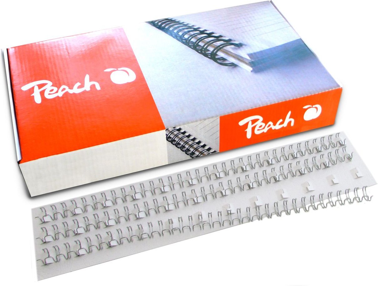 Drahtbinderücken 6mm silber, 3:1, A4, 100 Stk.