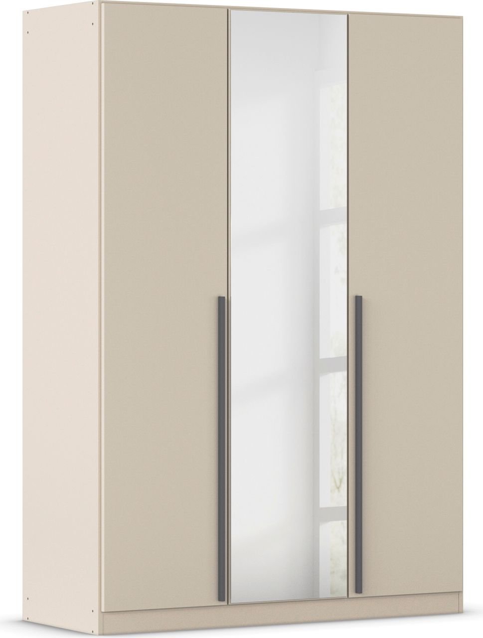 rauch Alba Kleiderschrank 3-türig, mit Spiegel, Farbe Beige Breite 136 cm