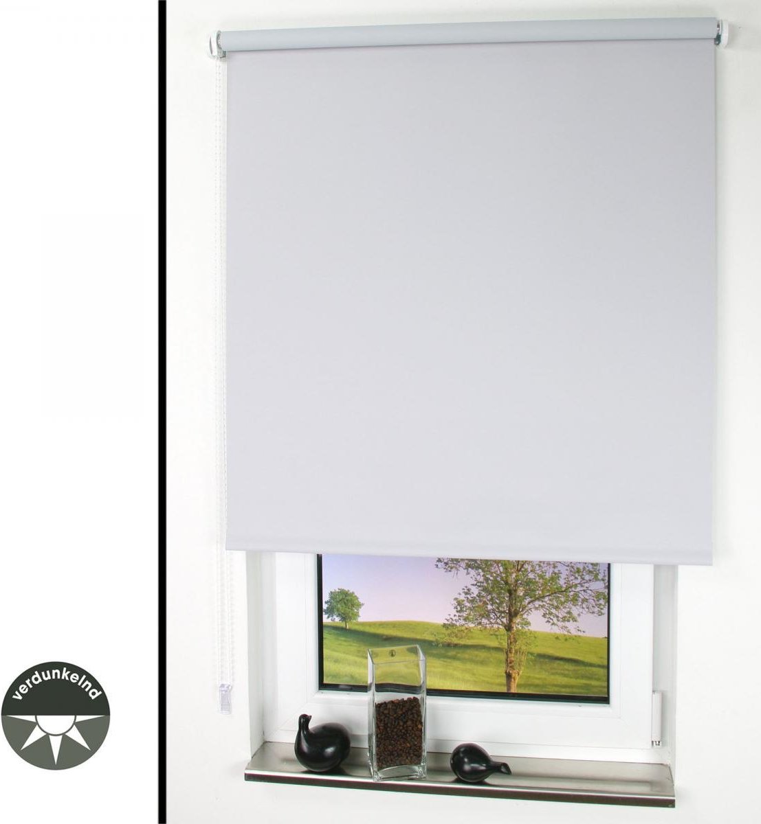 Seitenzugrollo 092 x 240 cm hellgrau