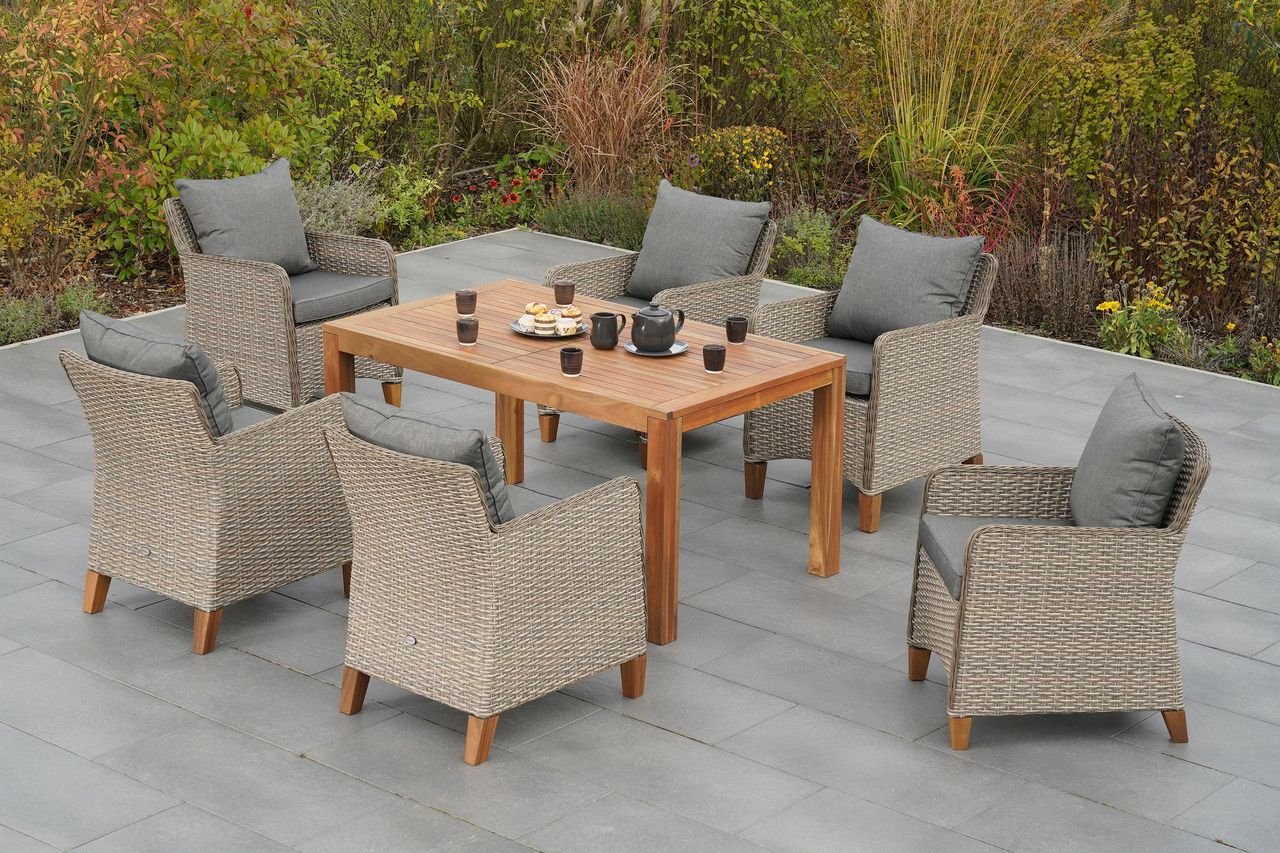 Avellino Set 7tlg. Ausziehtisch