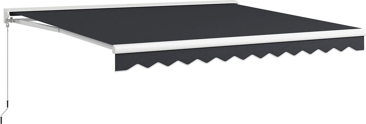 Gelenkarmmarkise 4 x 3 m Elektrische Markise mit Handkurbel, Fernbedienung