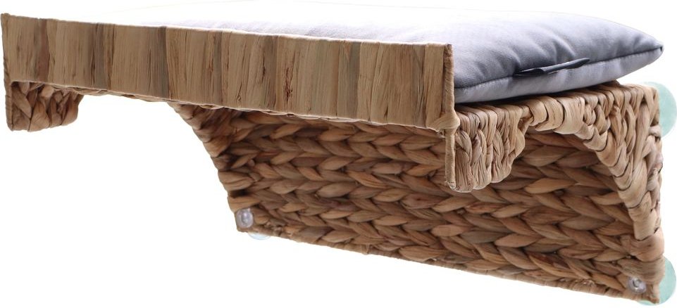 Fensterliege Cat Comfort Samt grau Saugnäpfe