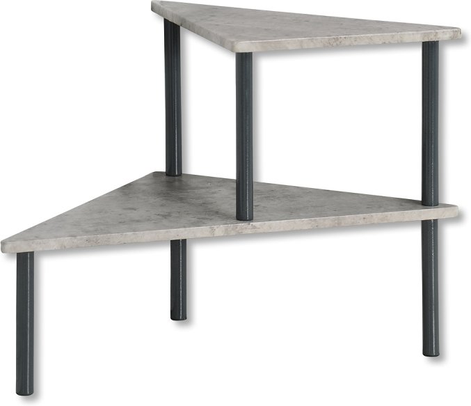 Küchenregal mit 2 Ebenen, Beton, grau